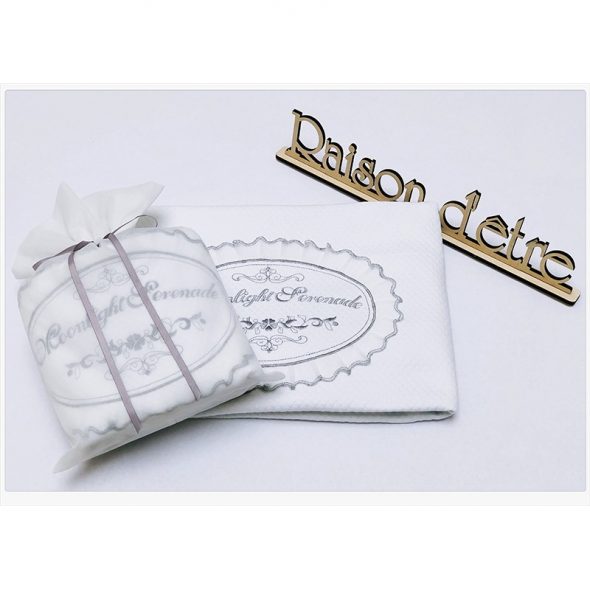 Baby Look - κουβέρτα πικέ αγκαλιάς raison detre moonlight serenade λευκό 80x90