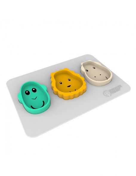 Baby Look - animal snack mat cool grey