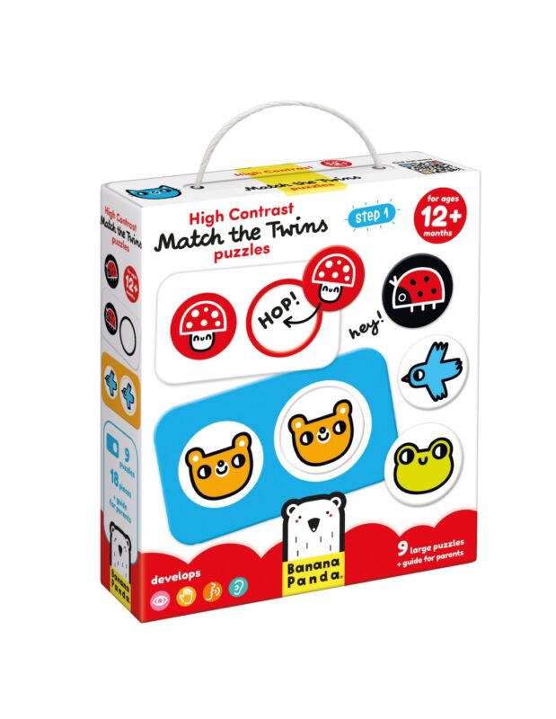 Baby Look - high contrast match the twins puzzles 12m