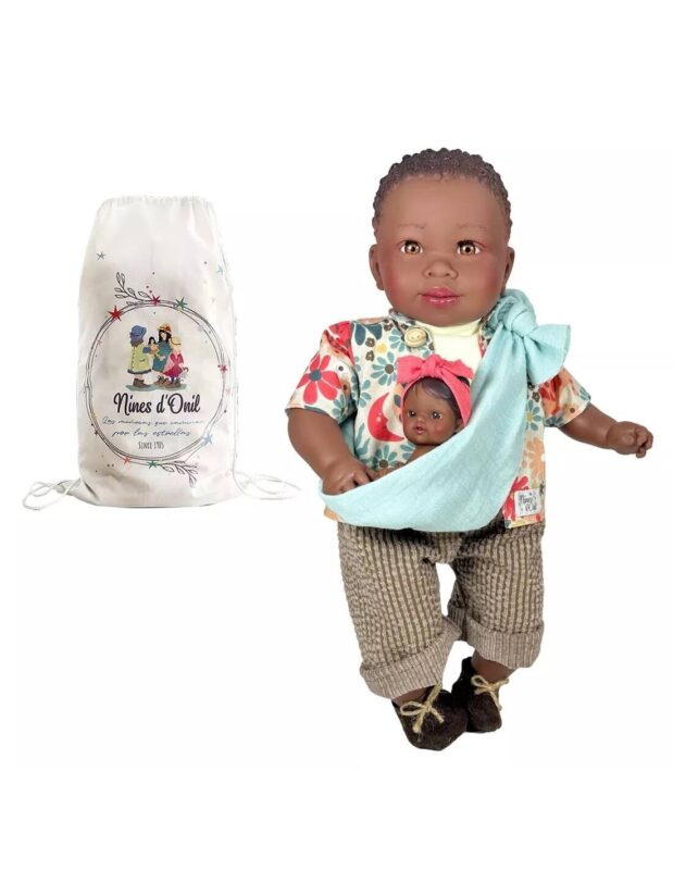 Baby Look - munecomuneca amir con bebe bag 45 cm nines d onil